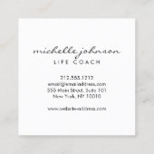 Elegant Gold Leaf Logo op Wit Vierkante Visitekaartje (Achterkant)