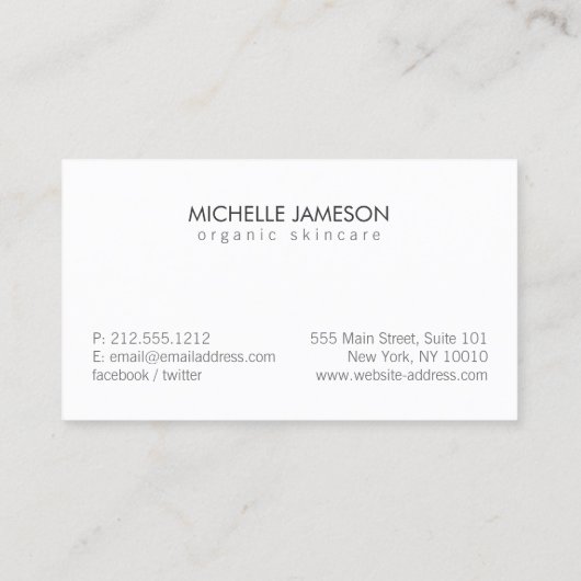 Elegant Gold Leaf Logo op Wit Visitekaartje (Achterkant)