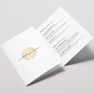 Elegant Gold Leaf Logo Salon, Spa Brochure Drieluik Kaart