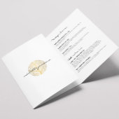 Elegant Gold Leaf Logo Salon, Spa Brochure Drieluik Kaart