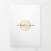 Elegant Gold Leaf Logo Salon, Spa Brochure Drieluik Kaart (Cover)