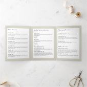 Elegant Gold Leaf Logo Tan Salon, Spa Brochure Drieluik Kaart (Binnen)