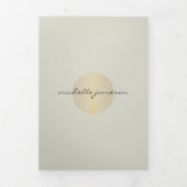 Elegant Gold Leaf Logo Tan Salon, Spa Brochure Drieluik Kaart (Cover)