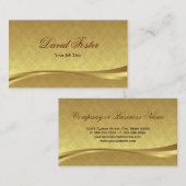 Elegant Gold Leaf-look met Luxury Damask Visitekaartje (Voorkant / Achterkant)