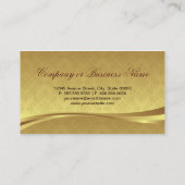 Elegant Gold Leaf-look met Luxury Damask Visitekaartje (Achterkant)