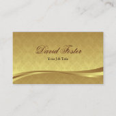 Elegant Gold Leaf-look met Luxury Damask Visitekaartje (Voorkant)