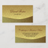 Elegant Gold Leaf-look met Luxury Damask Visitekaartje (Voorkant / Achterkant)