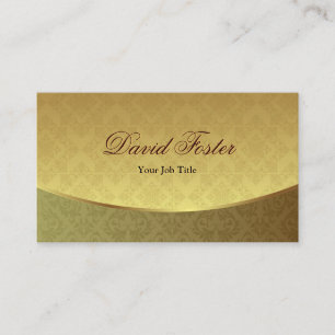 Elegant Gold Leaf-look met Luxury Damask Visitekaartje