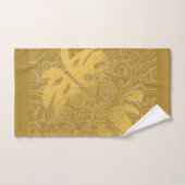 Elegant Gold Leaf Ocher Classic Patroon Bad Handdoek (Handdoek)