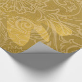 Elegant Gold Leaf Ocher Classic Patroon Cadeaupapier (Hoek)