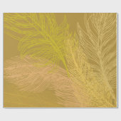Elegant Gold Leaf Olive Background Cadeaupapier (Vlak)