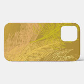 Elegant Gold Leaf Olive Background Case-Mate iPhone Case (Achterkant (horizontaal))