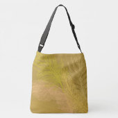 Elegant Gold Leaf Olive Background Crossbody Tas (Achterkant)