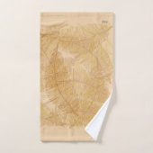 Elegant Gold Leaf Peach-achtergrond Bad Handdoek (Handdoek)
