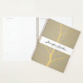Elegant Gold Leaf Tree Patroon Afsprakenboek Planner (Display)