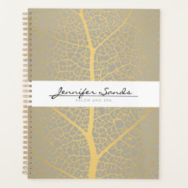 Elegant Gold Leaf Tree Patroon Afsprakenboek Planner
