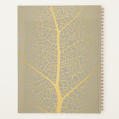 Elegant Gold Leaf Tree Patroon Afsprakenboek Planner (Achterkant)