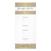 Elegant Gold Leaf Tree Patroon Reclamekaart (Voorkant)