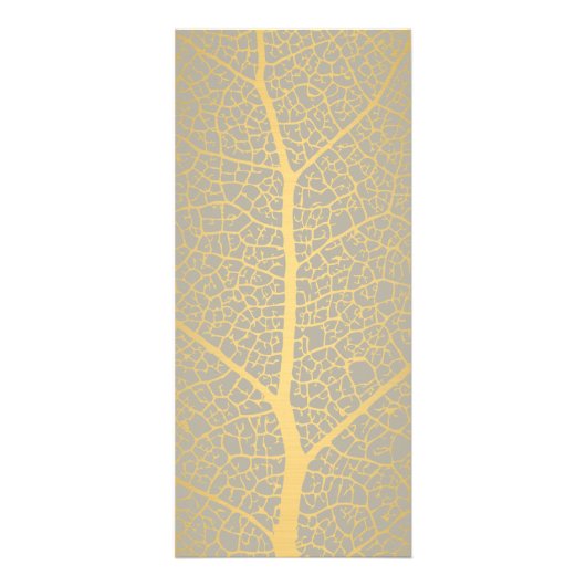 Elegant Gold Leaf Tree Patroon Reclamekaart (Achterkant)