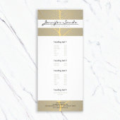 Elegant Gold Leaf Tree Patroon Reclamekaart