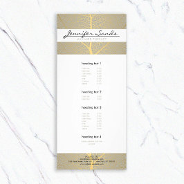 Elegant Gold Leaf Tree Patroon Reclamekaart