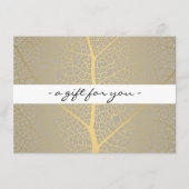 Elegant Gold Leaf Tree Pattern Cadeaubon (Voorkant)