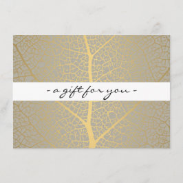 Elegant Gold Leaf Tree Pattern Cadeaubon