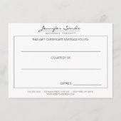 Elegant Gold Leaf Tree Pattern Cadeaubon (Achterkant)