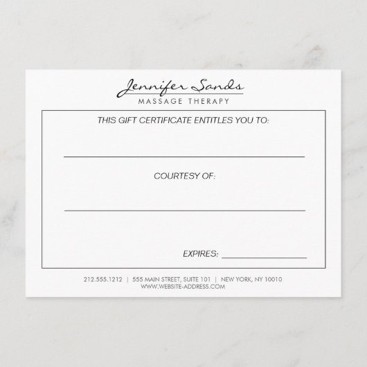 Elegant Gold Leaf Tree Pattern Cadeaubon (Achterkant)