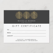 Elegant Gold Leaf Trio Logo Cadeaubon (Voorkant)