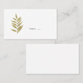 Elegant Gold Leaf Wedding Place Card Escort Kaart Plaatskaartje (Voorkant / Achterkant)