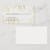 Elegant Gold Leaves Illustration  Visitekaartje (Voorkant / Achterkant)