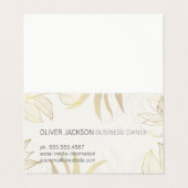 Elegant Gold Leaves Illustration  Visitekaartje (Buitenkant ongevouwen)