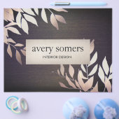 Elegant Gold Leaves Interior Design Wood Natuur 2 Flyer (Enkel)