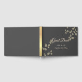 Elegant Gold Leaves Wedding Gastenboek (Volledig)