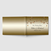 Elegant Gold Leaves Wedding Gastenboek (Volledig)