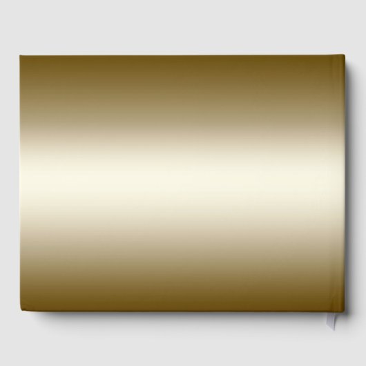 Elegant Gold Leaves Wedding Gastenboek (Achterkant)