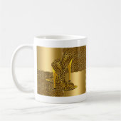 Elegant Gold Leopard High Hielschoen Dier Koffiemok (Links)