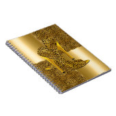 Elegant Gold Leopard High Hielschoen Dier Notitieboek (Rechterzijde)
