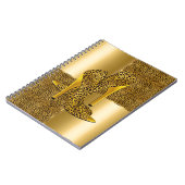 Elegant Gold Leopard High Hielschoen Dier Notitieboek (Linkerzijde)