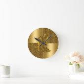 Elegant Gold Leopard High Hielschoen Dier Ronde Klok (Huis)