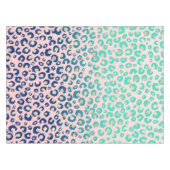 Elegant Gold leopard print Blue Mint Gradient Roze Tafelkleed (Voorkant (Horizontaal))