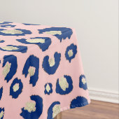 Elegant Gold leopard print Blue Mint Gradient Roze Tafelkleed (Voorbeeld)