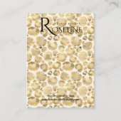 Elegant Gold Leopard Print Display Kaart Visitekaartje (Voorkant)