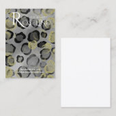 Elegant Gold Leopard Print Display Kaart Visitekaartje (Voorkant / Achterkant)