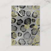 Elegant Gold Leopard Print Display Kaart Visitekaartje (Voorkant)