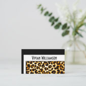 Elegant Gold Leopard Professional Visitekaartje (Staand voorkant)