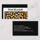 Elegant Gold Leopard Professional Visitekaartje (Voorkant / Achterkant)