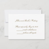 Elegant Gold Lettering RSVP-kaarten RSVP Kaartje (Achterkant)