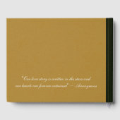 Elegant  Gold Library Bruiloft Gastenboek (Achterkant)